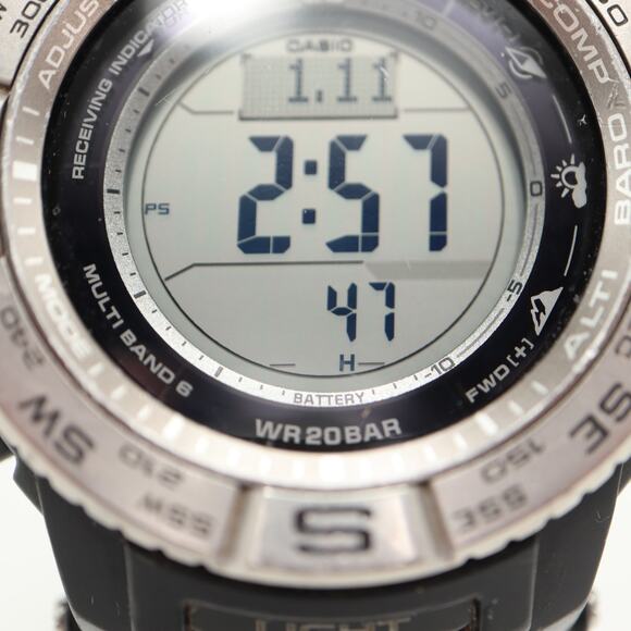 Casio Pro Trek Men's Watch PRW-3500 Solar Triple Sensor Digital Black Working - Picture 5 of 16